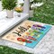 Hello Summer Doormat,Welcome Summer Flip Flops Decorative Door Mat,Non-Slip Rubber Backing Floor Mat Washable Seasonal Front Door Mat for Porch Decor, 29 x 17 Inch